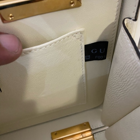 New GUCCI Plexiglass Mini Sylvie 1969 Top Handle Ivory White Chain Shoulder Bag - Picture 7 of 14